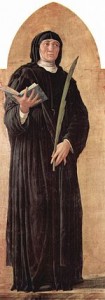 St. Scholastica from the San Luca Altarpiece by Andrea Mantegna (1453)